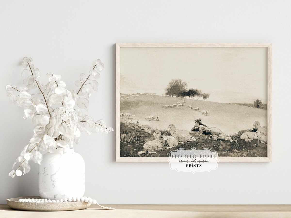 Shepherdess | P397 - Single Art Prints - Piccolo Fiore Prints