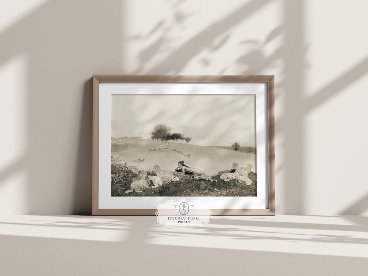 Shepherdess | P397 - Single Art Prints - Piccolo Fiore Prints