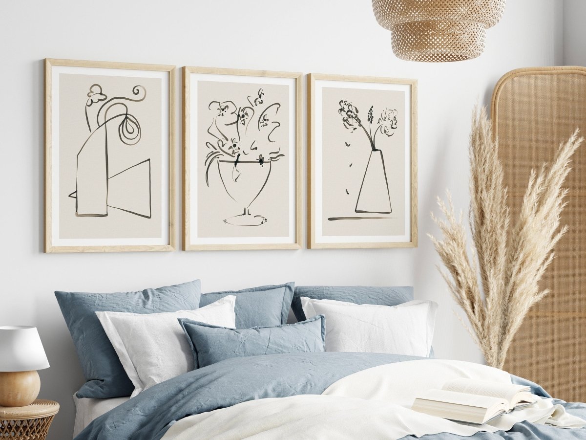 Still Life Lines | Gallery Wall Set | 3 Prints | K3 - 5 - Gallery Wall Set - Piccolo Fiore Prints