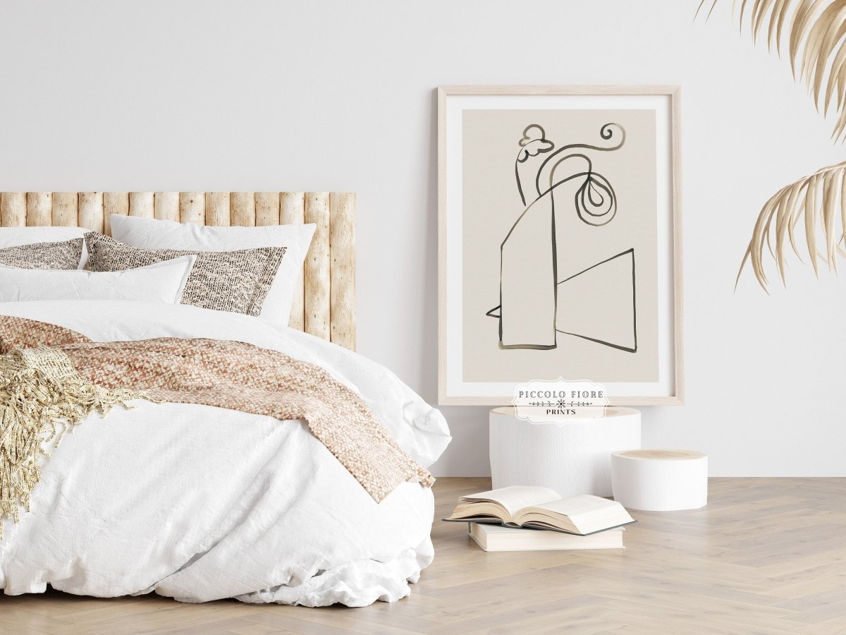 Still Life Lines I | Abstract Vase of Flowers | K12 - Single Art Prints - Piccolo Fiore Prints