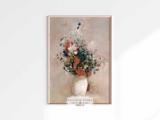 Still Life with a Vase of Flowers | P379 - Single Art Prints - Piccolo Fiore Prints