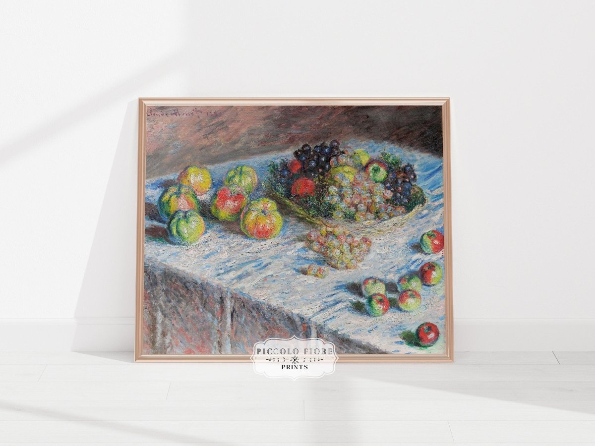 Still Life with Apples and Grapes | P44 - Single Art Prints - Piccolo Fiore Prints