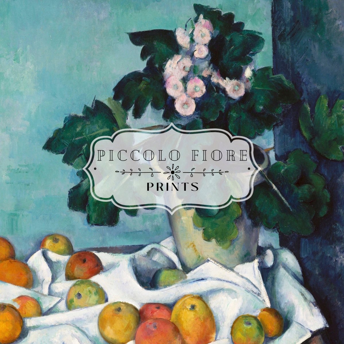 Still Life with Apples and Primroses | P301 - Single Art Prints - Piccolo Fiore Prints