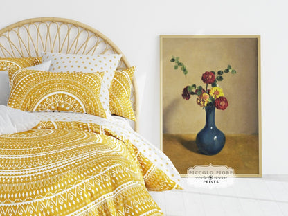 Still Life with Blue Vase of Flowers | P315 - Single Art Prints - Piccolo Fiore Prints