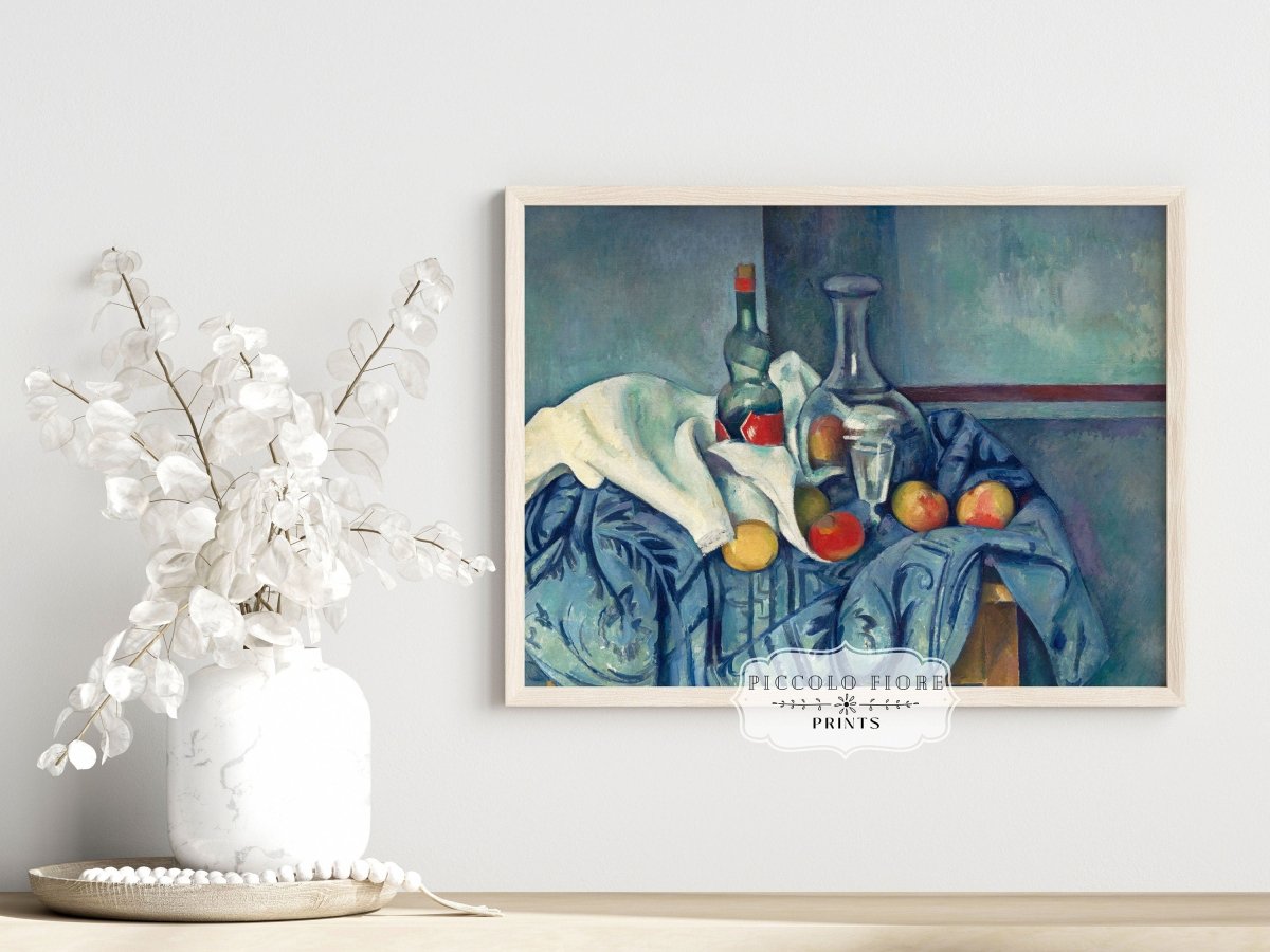 Still Life with Bottles and Apples | P313 - Single Art Prints - Piccolo Fiore Prints