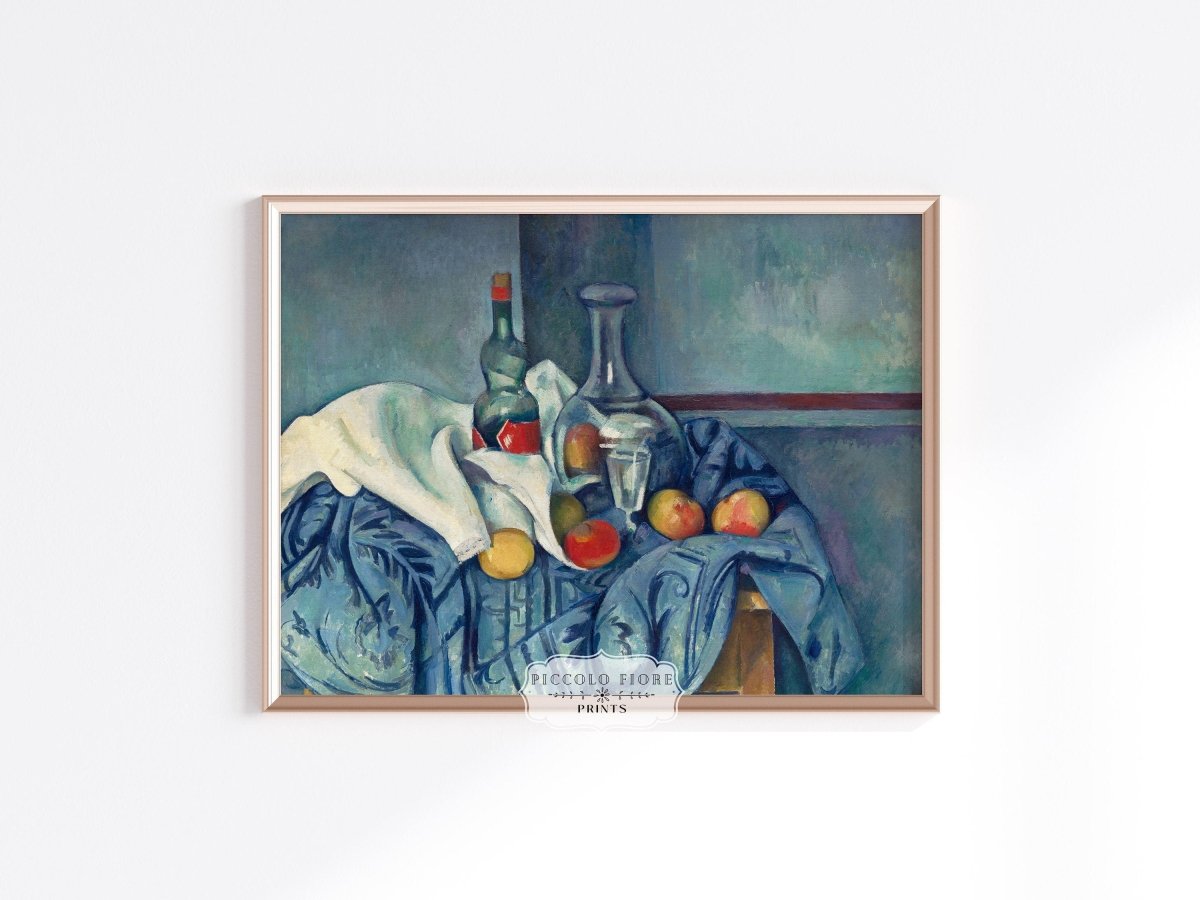Still Life with Bottles and Apples | P313 - Single Art Prints - Piccolo Fiore Prints