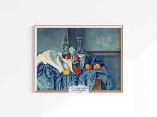 Still Life with Bottles and Apples | P313 - Single Art Prints - Piccolo Fiore Prints