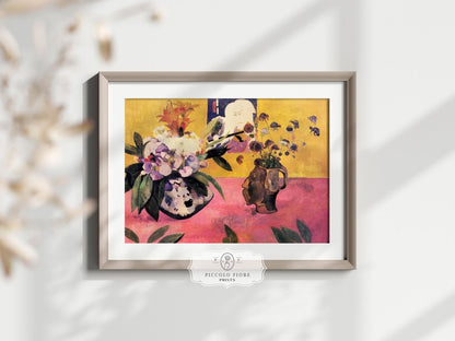 Still Life with Head - Shaped Vase and Japanese Woodcut | P325 - Single Art Prints - Piccolo Fiore Prints