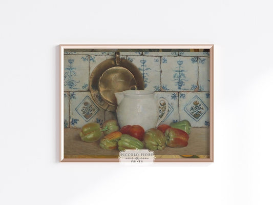 Still Life with Peppers | P485 - Single Art Prints - Piccolo Fiore Prints