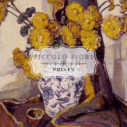 Still Life with Yellow Flowers | P184 - Single Art Prints - Piccolo Fiore Prints