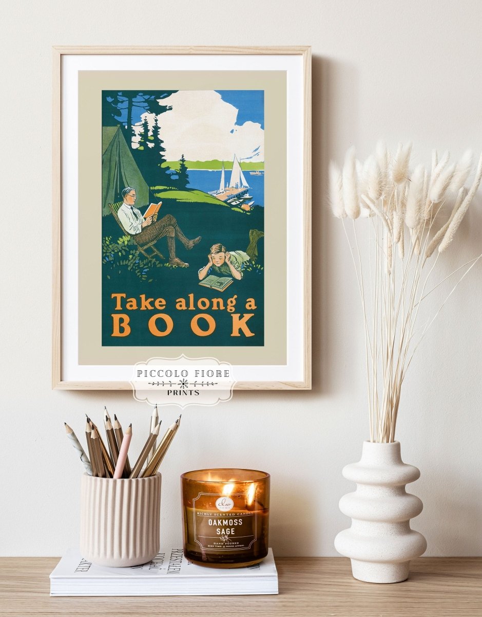 Take Along a Book | P699 - Single Art Prints - Piccolo Fiore Prints