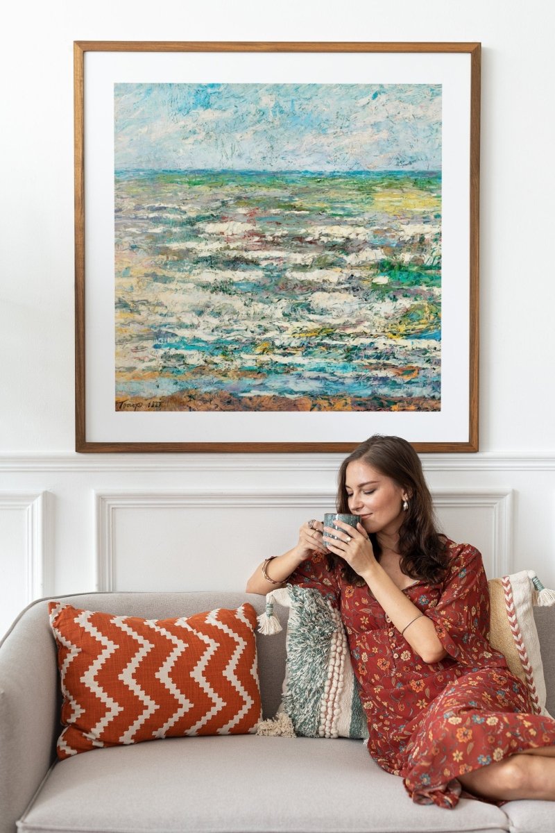 The Sea | P196 - Single Square Art Prints - Piccolo Fiore Prints