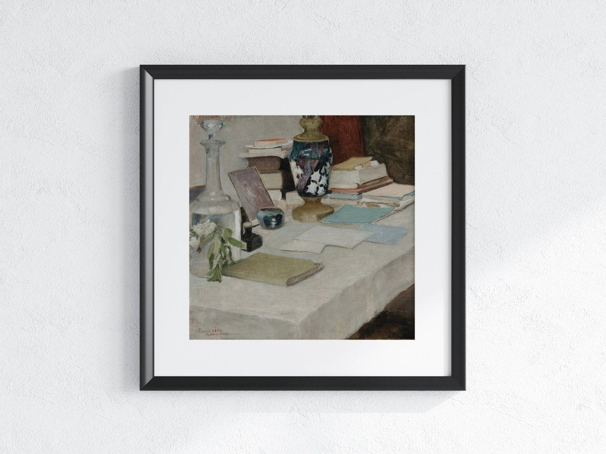 The Writer | Still Life | P447 - Single Square Art Prints - Piccolo Fiore Prints