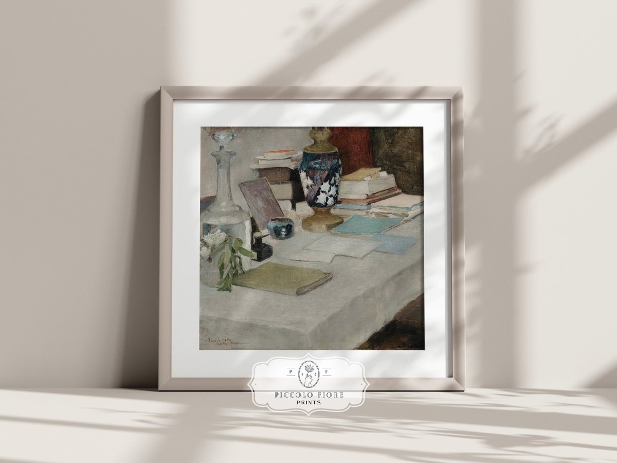 The Writer | Still Life | P447 - Single Square Art Prints - Piccolo Fiore Prints