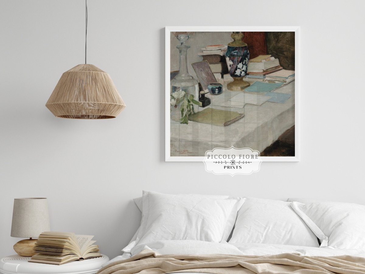 The Writer | Still Life | P447 - Single Square Art Prints - Piccolo Fiore Prints