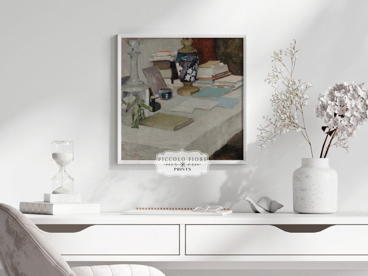 The Writer | Still Life | P447 - Single Square Art Prints - Piccolo Fiore Prints