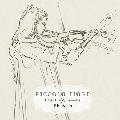 Violinist | P20 - Single Art Prints - Piccolo Fiore Prints
