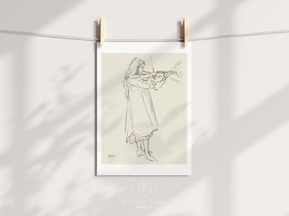 Violinist | P20 - Single Art Prints - Piccolo Fiore Prints
