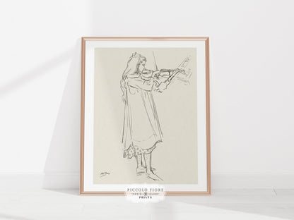 Violinist | P20 - Single Art Prints - Piccolo Fiore Prints