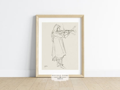 Violinist | P20 - Single Art Prints - Piccolo Fiore Prints