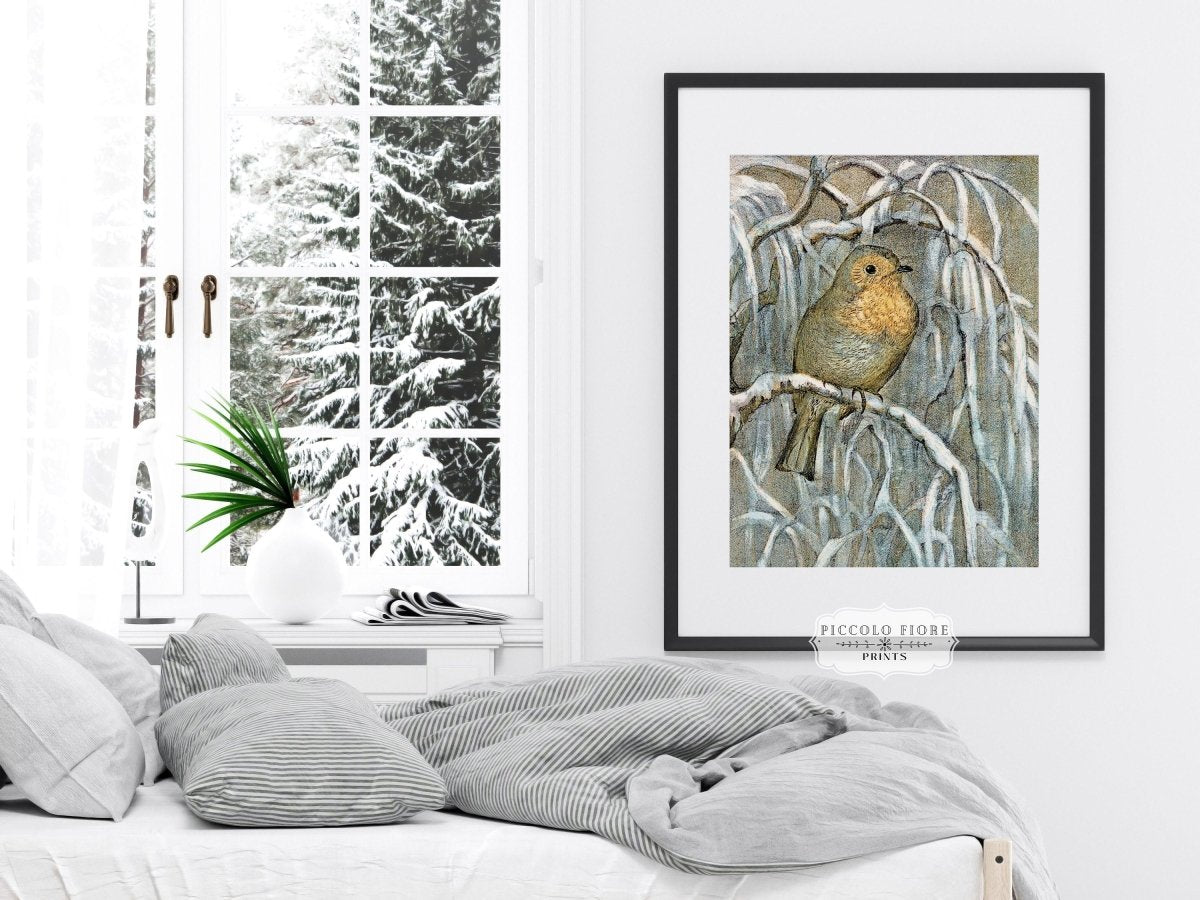 Winter Robin | P381 - Single Art Prints - Piccolo Fiore Prints