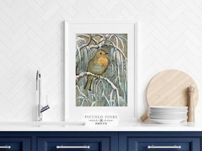 Winter Robin | P381 - Single Art Prints - Piccolo Fiore Prints