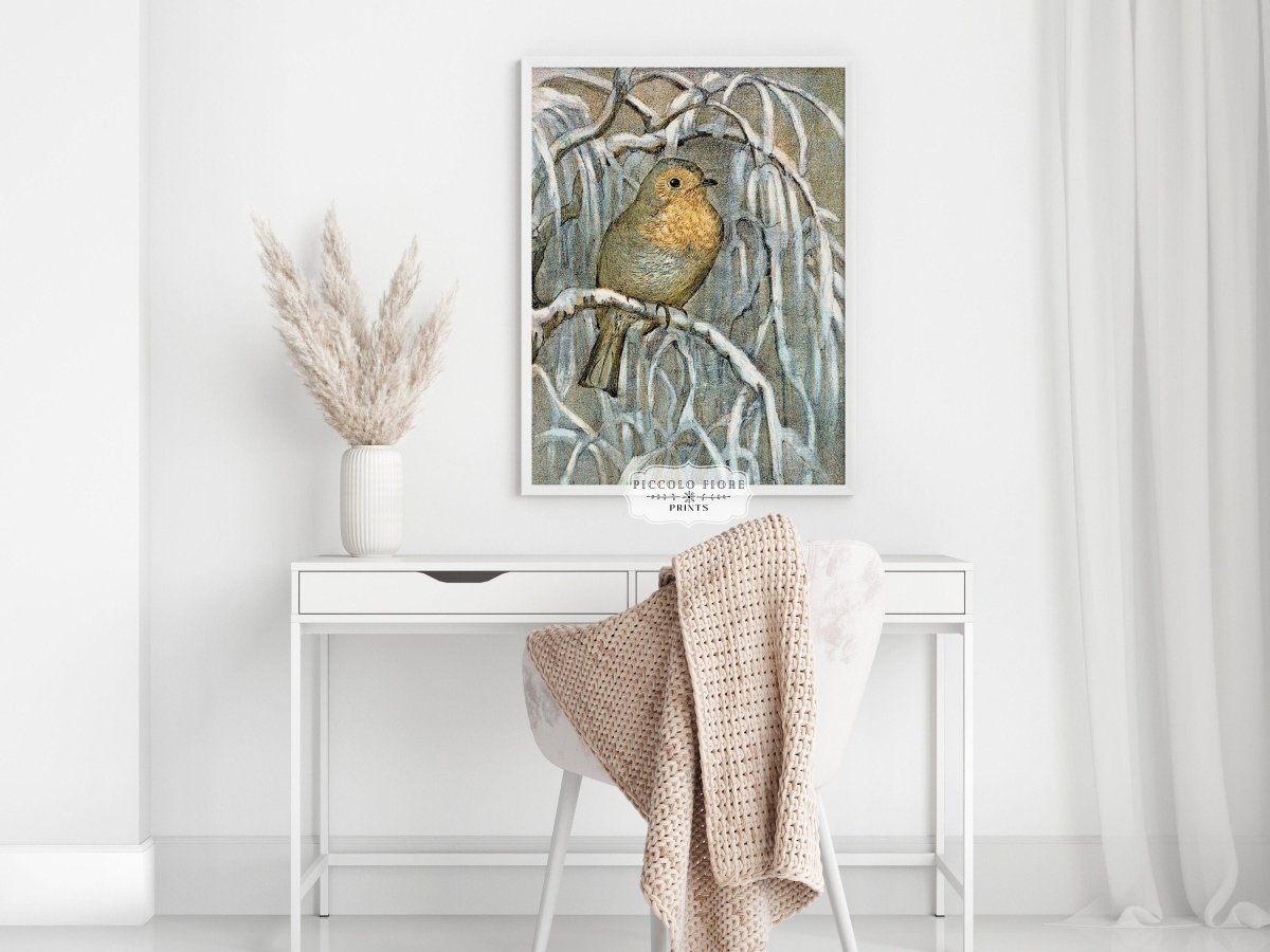 Winter Robin | P381 - Single Art Prints - Piccolo Fiore Prints