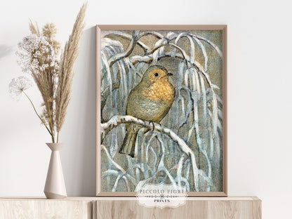 Winter Robin | P381 - Single Art Prints - Piccolo Fiore Prints