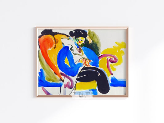 Woman on Chair | P592 - Single Art Prints - Piccolo Fiore Prints
